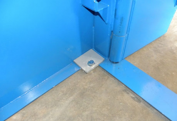 The Tornado Tech Shelter is available in two standard colors: Royal Blue or Primer Gray, the primer gray option is best for repainting.
